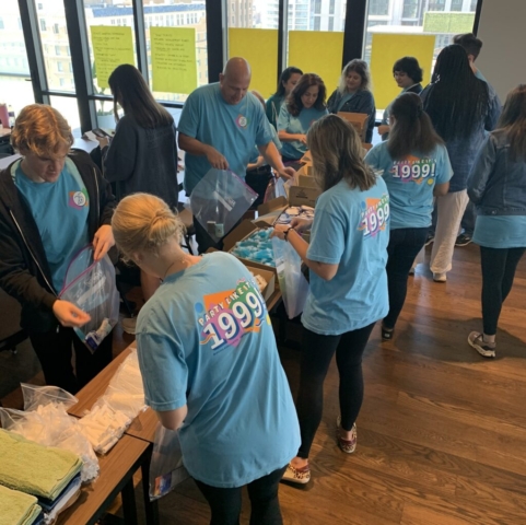 BizCom Team assembles hygiene kits